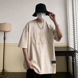 夏季新款麂皮绣花短袖T恤男514-72323P40，男装T恤，星座513