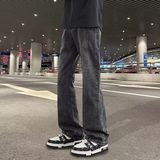 美式复古微喇牛仔裤男新款高街直筒休闲喇叭裤子513CK1233P40，女装休闲裤，星座513