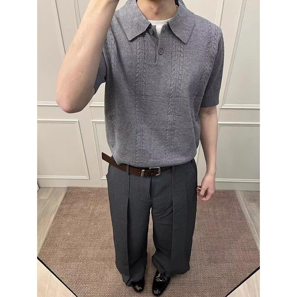 翻领短袖polo衫男潮牌夏季t恤韩版新款百搭体恤上衣513DX1004P45,男装T恤,星座513