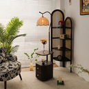 中古风落地灯客厅沙发旁2025新款 饰氛围灯 置物架一体卧室床头柜装