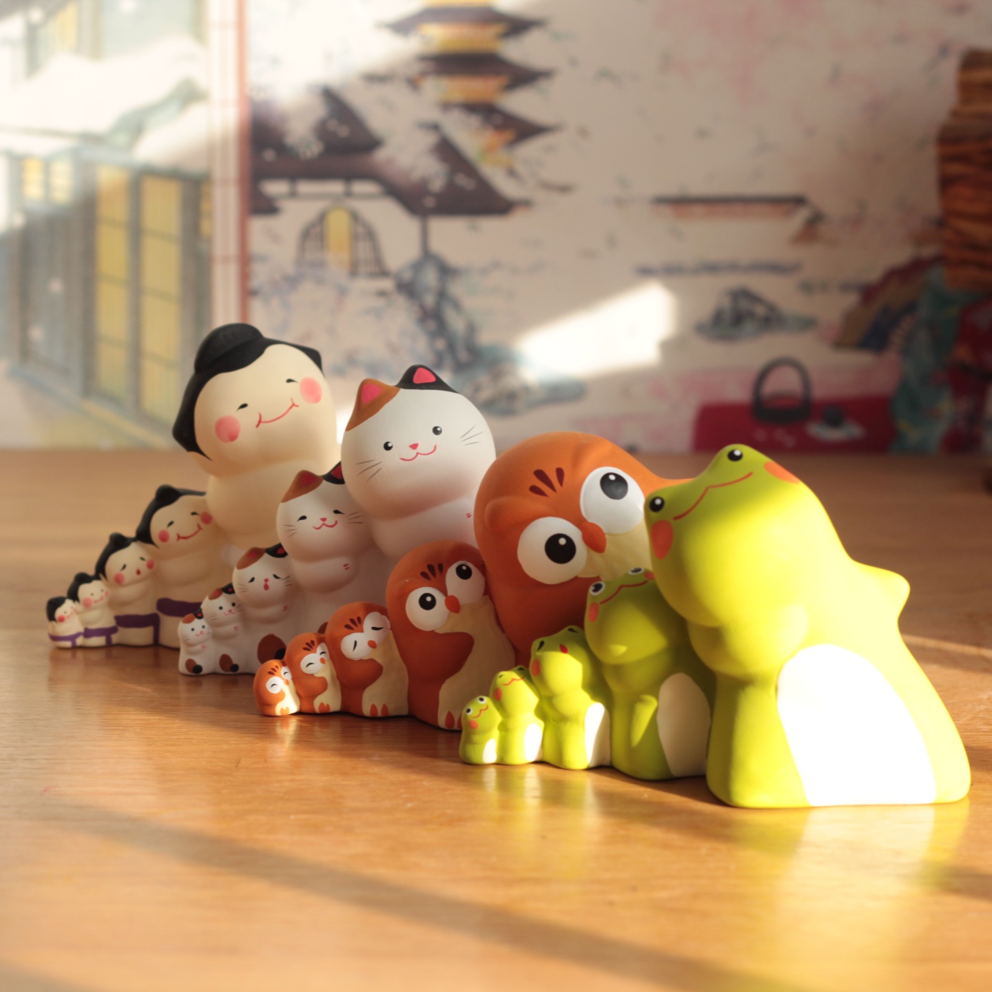 京都龙虎作陶土五连偷窥猫咪可爱