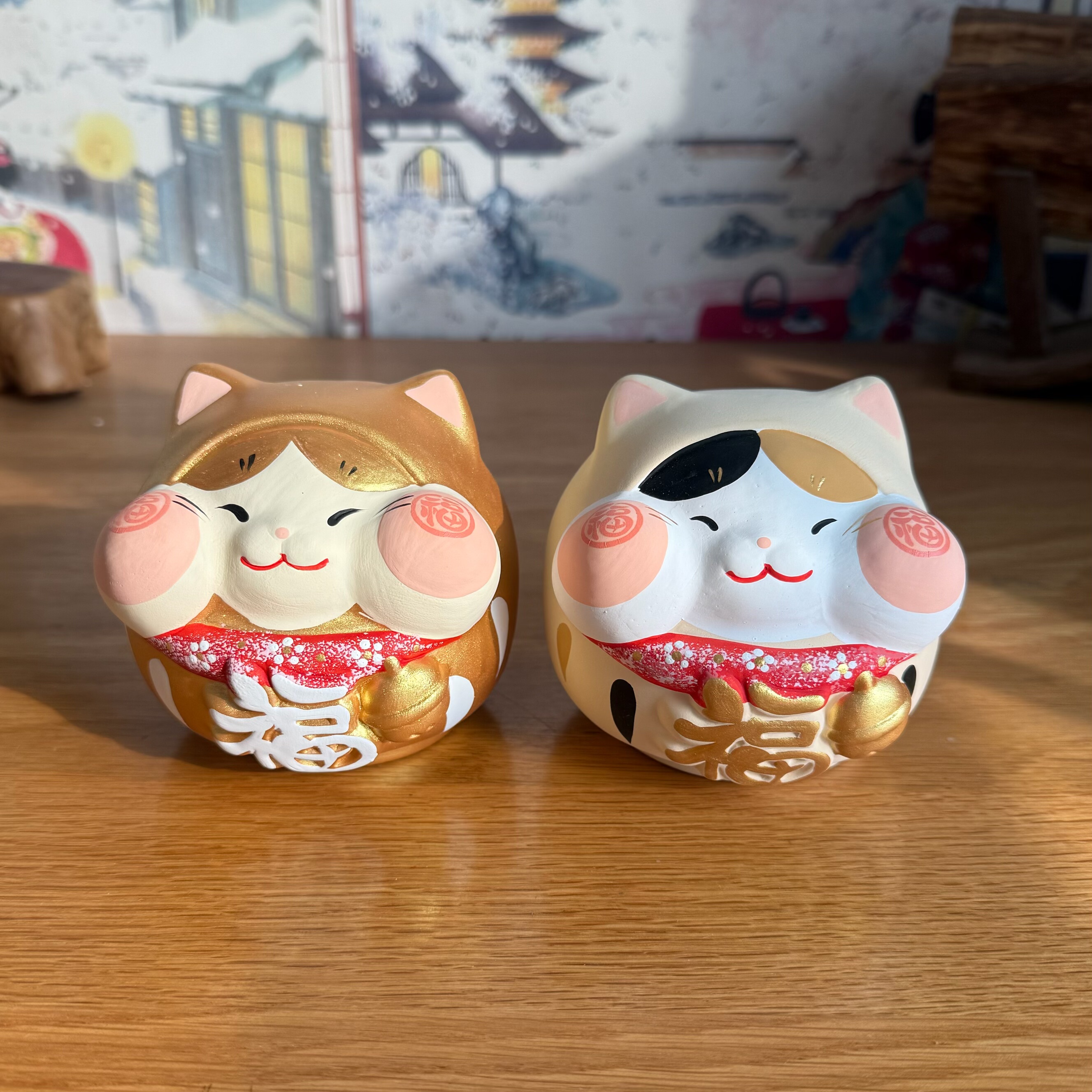 日本龙虎作陶瓷招财猫存钱罐摆件书桌放置温馨氛围,家居饰品,桌面摆件,淘宝优惠券,粉丝福利购,淘宝优惠卷