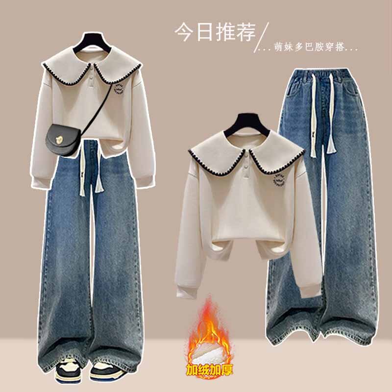 休闲学院风设计感时尚套装女加厚