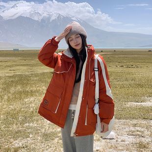 冲锋衣女款冬季2025年新款时尚洋气派克服男女工装棉服现货款棉服