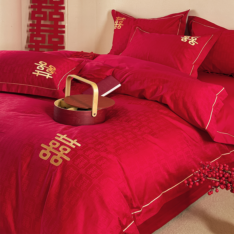 婚庆高档婚庆160S长绒棉四件套
