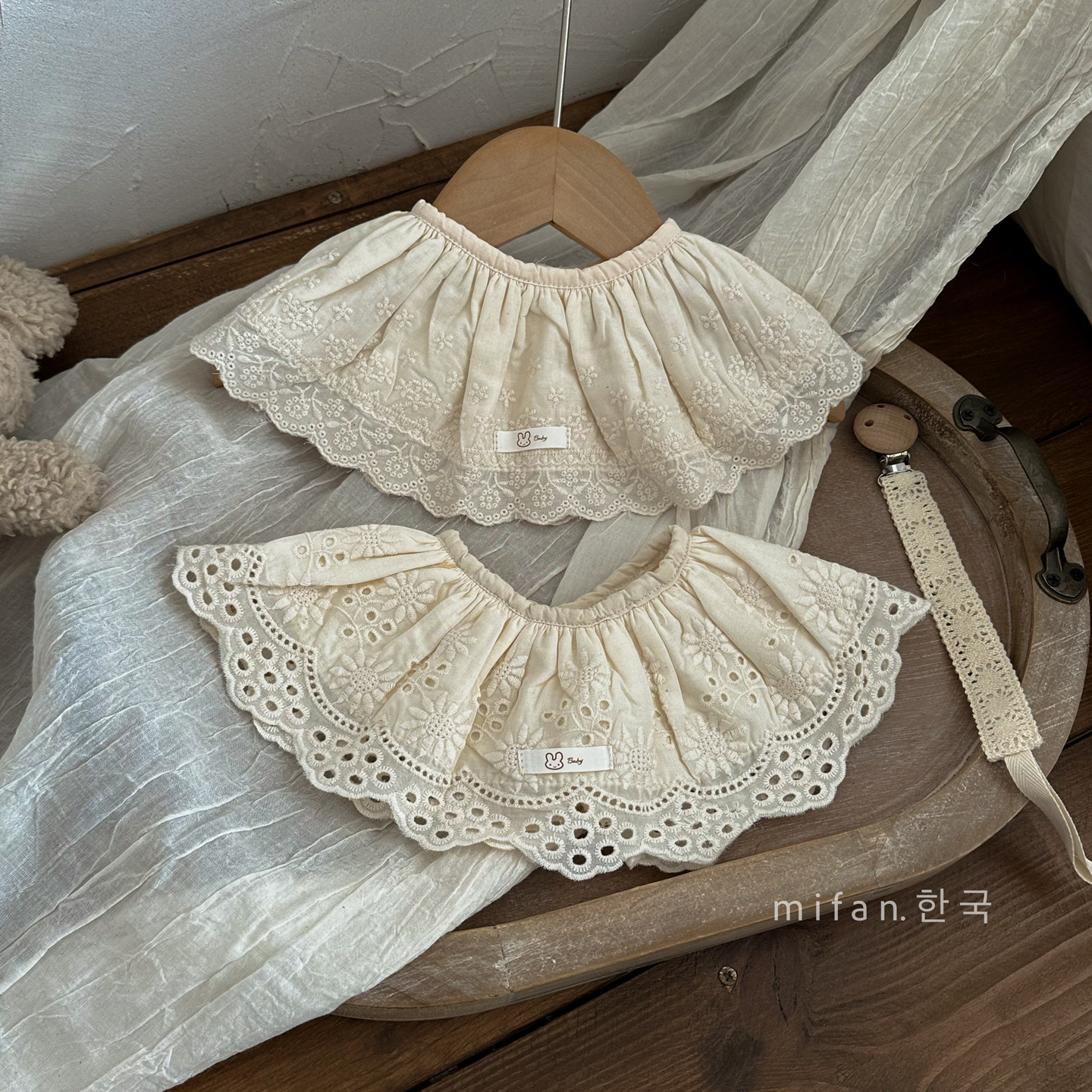 韩系高级ins婴儿围嘴蕾丝纯棉花边假领围兜公主女宝宝圆形口水巾,婴童用品,小围嘴,淘宝优惠券,粉丝福利购,淘宝优惠卷