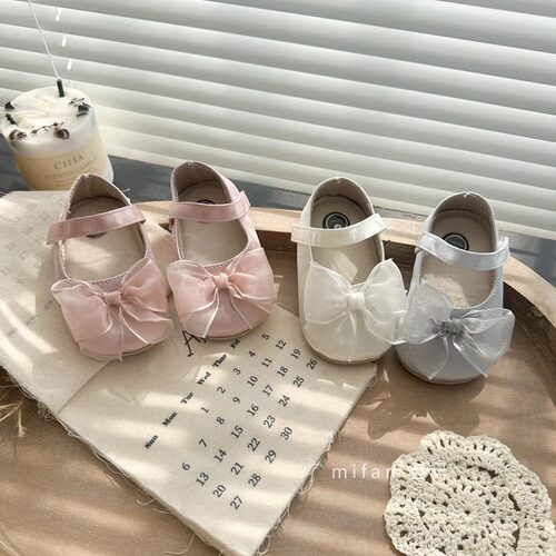 ins韩系春夏女宝宝软底鞋蝴蝶结