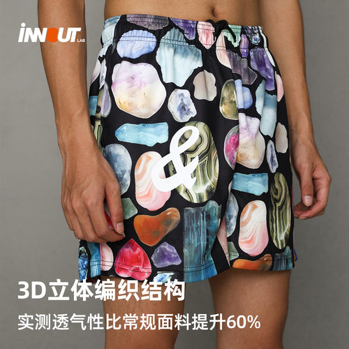 INNOUT印花短裤训练篮球速干美式欧美吸湿排汗透气针织运动四分裤