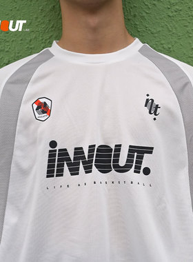 iNNOUTLAB美式训练篮球速干短袖t恤投篮服复古赛车服主题印花TEE