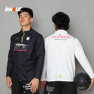 iNNOUT LAB 篮球速干防晒骑行健身运动长袖半拉链训练服球衣T恤