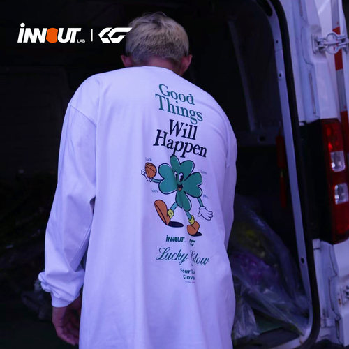 INNOUT X Lucky Glow赖益烨郭雨妍速干衣四叶草幸运情侣长袖T恤衫