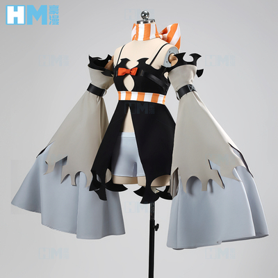豪漫废渊战鬼阿莫Amo Empool cos服风衣面料刺绣工艺cosplay女