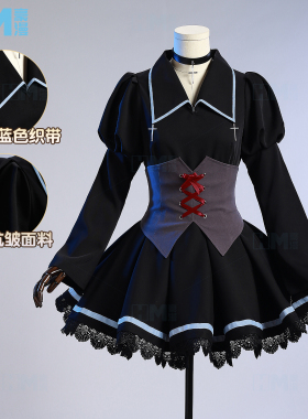 豪漫 守护甜心cos 月咏歌呗cos服 黑色连衣裙制服抗皱面料