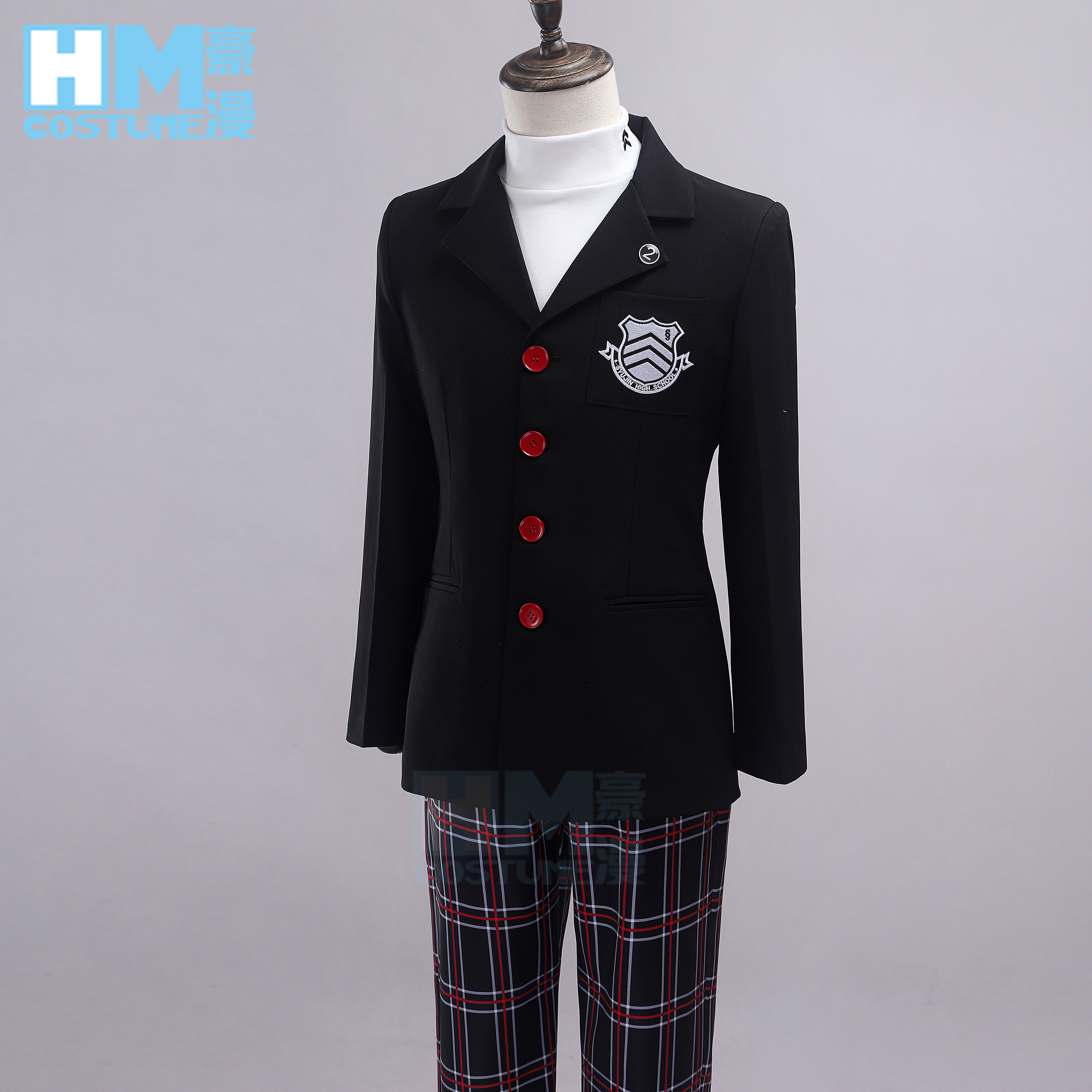 豪漫 P5女神异闻录cos男主雨宫莲cos服 全套cosplay常服面料