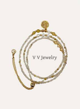 原创设计天然石手链女轻奢小众