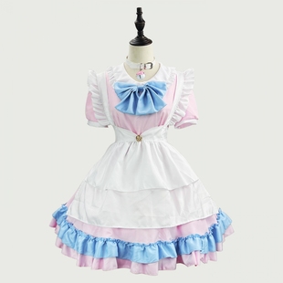 洛丽塔甜美可爱连衣裙 女仆装 日常COS万圣节服装 女佣服大码 二次元