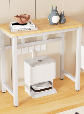 小桌子简易电脑桌家用书桌写字桌窄条办公桌方桌扫地机器人置物架