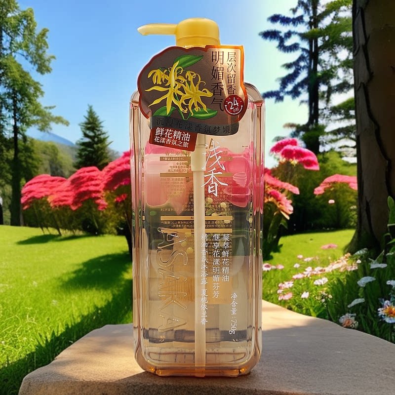浅香精油香氛沐浴露夏栀依兰香图片