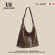 UR韩国复古大容量托特包包女2024新款 软皮通勤休闲轻便单肩腋下包