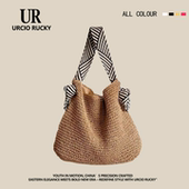 夏天草编包包女2025新款 海边度假沙滩单肩托特包编织菜篮子包潮