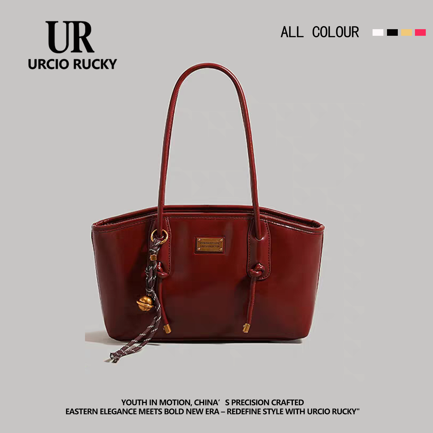 UR红色喜庆新娘婚包女2025新款托特包大容量婚宴包通勤单肩腋下包,箱包皮具/热销女包/男包,托特包,淘宝优惠券,粉丝福利购,淘宝优惠卷