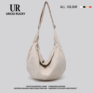 UR包包男女同款2025新款休闲百搭尼龙大容量托特包上课单肩斜挎包