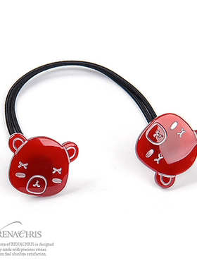 AngelRena韩国成人儿童女款丸子头可爱小熊发绳发圈A098