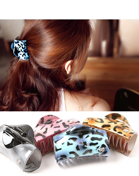 AngelRena韩国进口饰品发饰头饰野性豹纹发抓抓夹C871