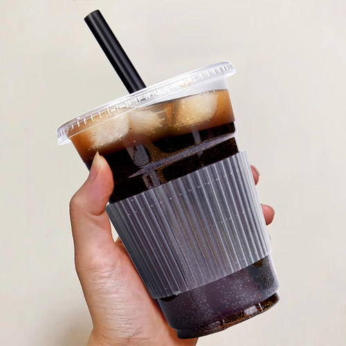 隔热塑料杯套喇叭花加厚