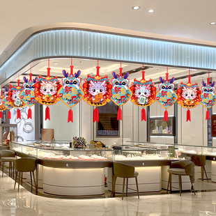 2024龙年挂饰新年装饰吊饰商场珠宝店铺氛围场景布置春节过年挂件