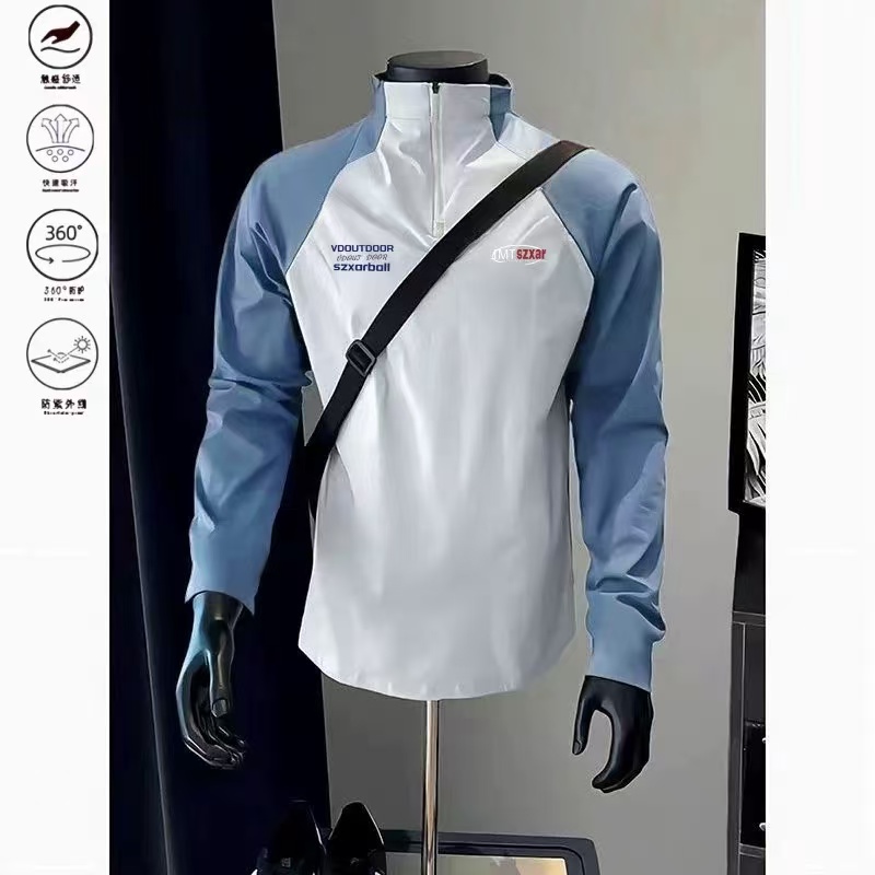 SZXAR户外运动半拉链训练服男