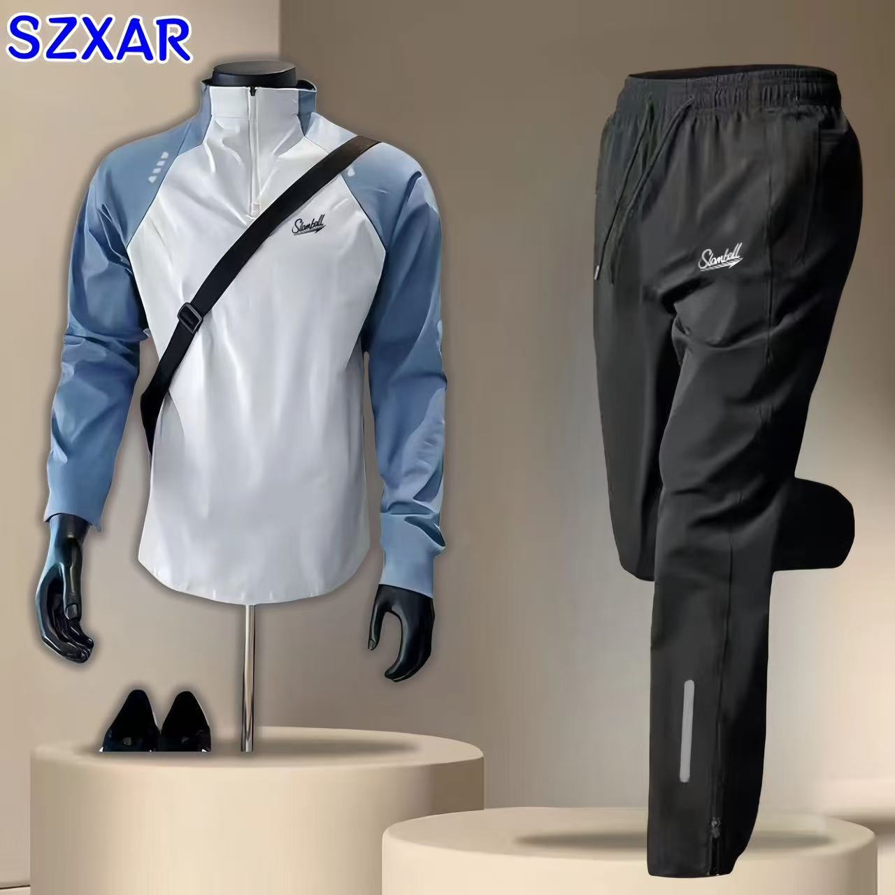 跑步套装男速干运动健身衣服外套