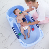 婴儿洗澡盆家用宝宝可坐躺浴盆儿童洗澡桶新生儿用品洗头神器大号