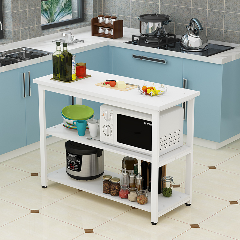 厨房切菜桌置物架储物架微波炉架子多功能桌子鞋架家用收纳桌饭桌