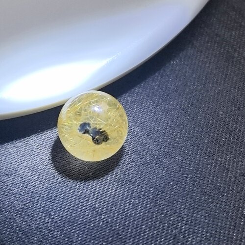 9.5㎜亏本大漏老矿天然水晶老矿维纳斯金发晶单珠