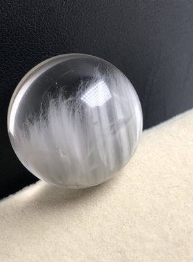 （22.2mm）卷毛天然水晶兔毛单珠