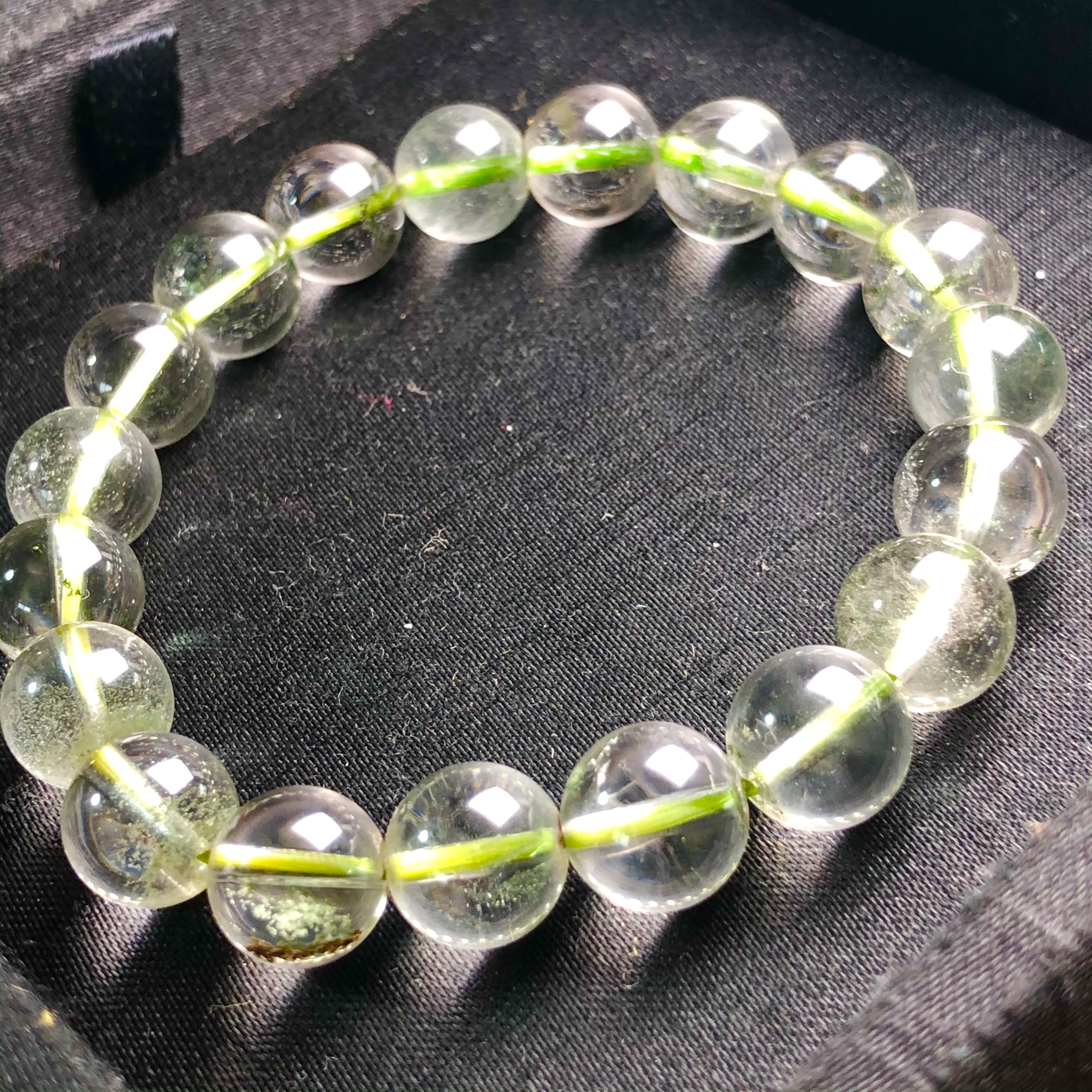 老货放漏拼手速天然绿幽灵水晶手链