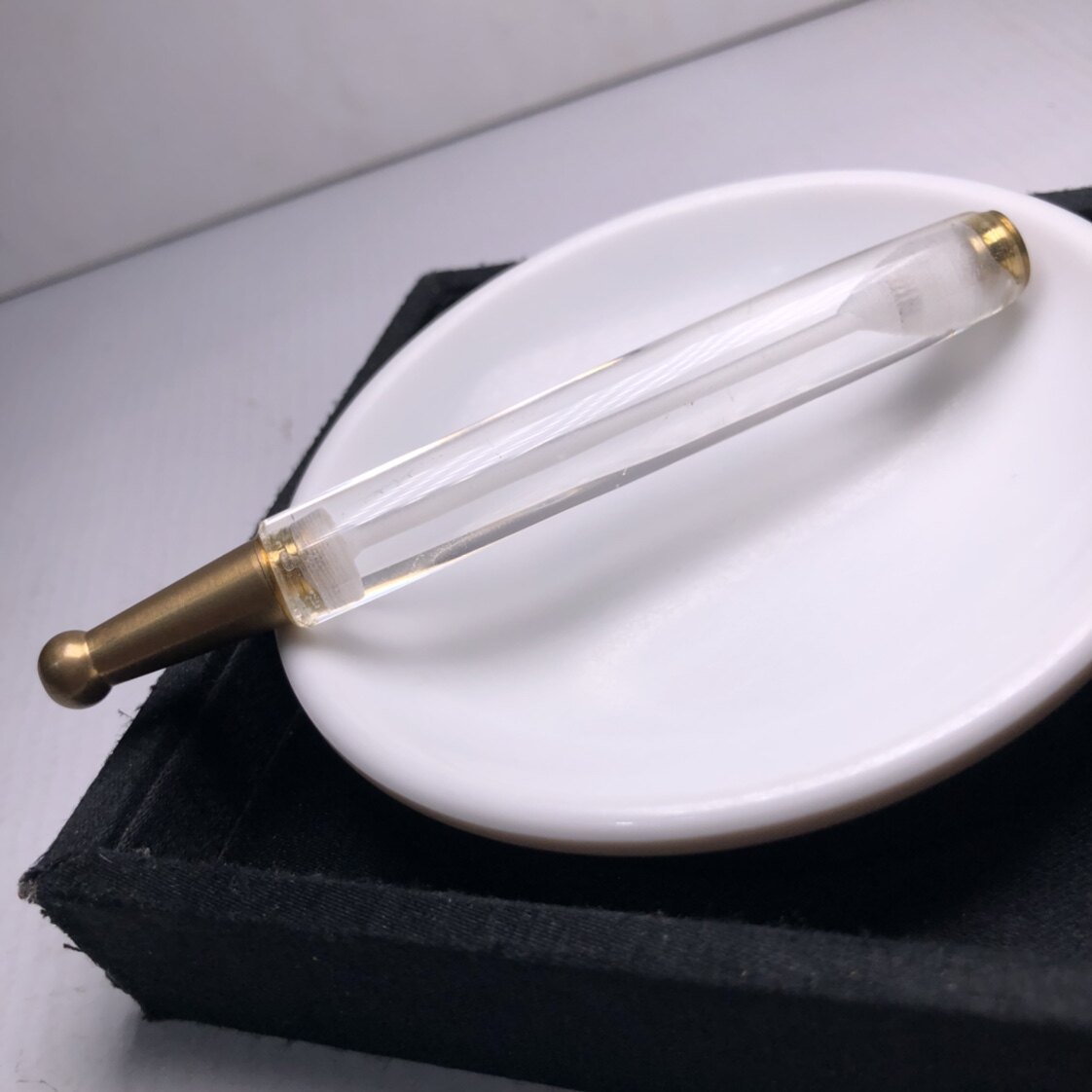天然老矿白水晶烟嘴烟斗烟嘴