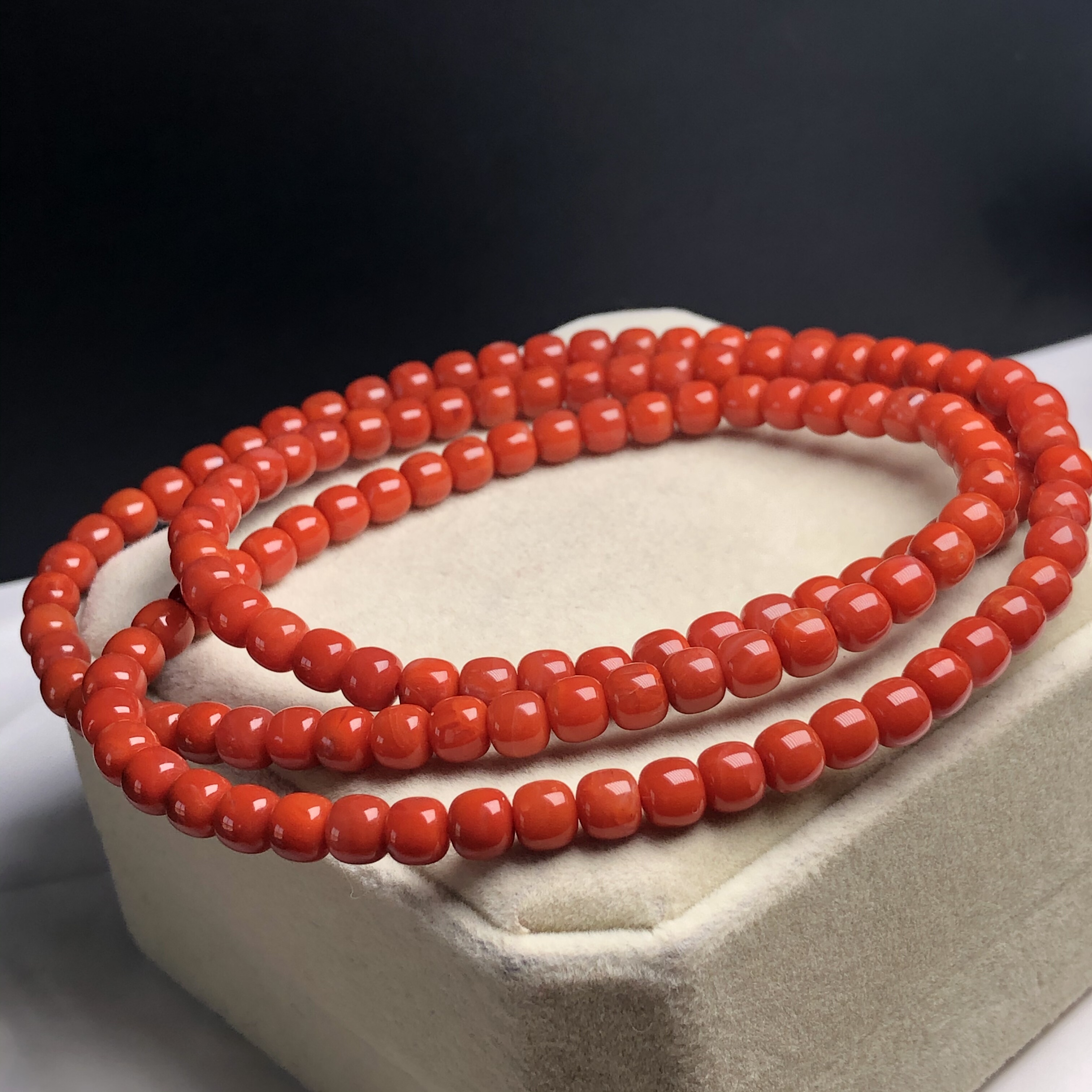 老货福利天然瓦西南红老型珠多圈手链