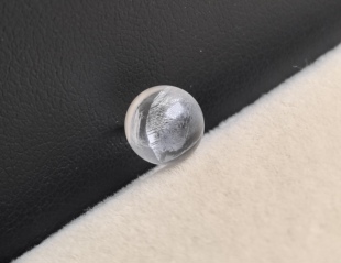 7.6㎜无任何优化天然骸骨水晶共生兔毛单珠