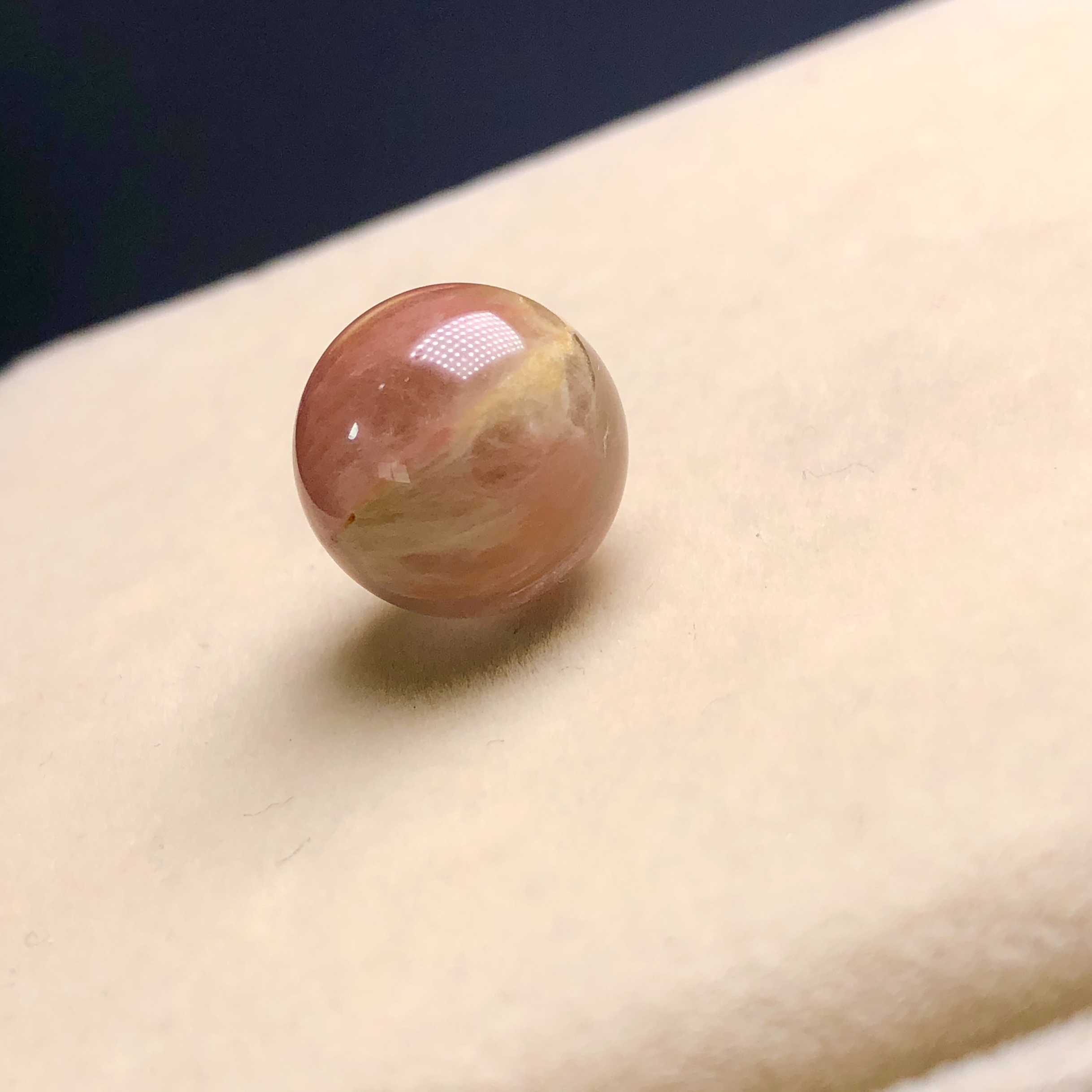 （13mm）天然水晶粉兔毛单珠吊坠