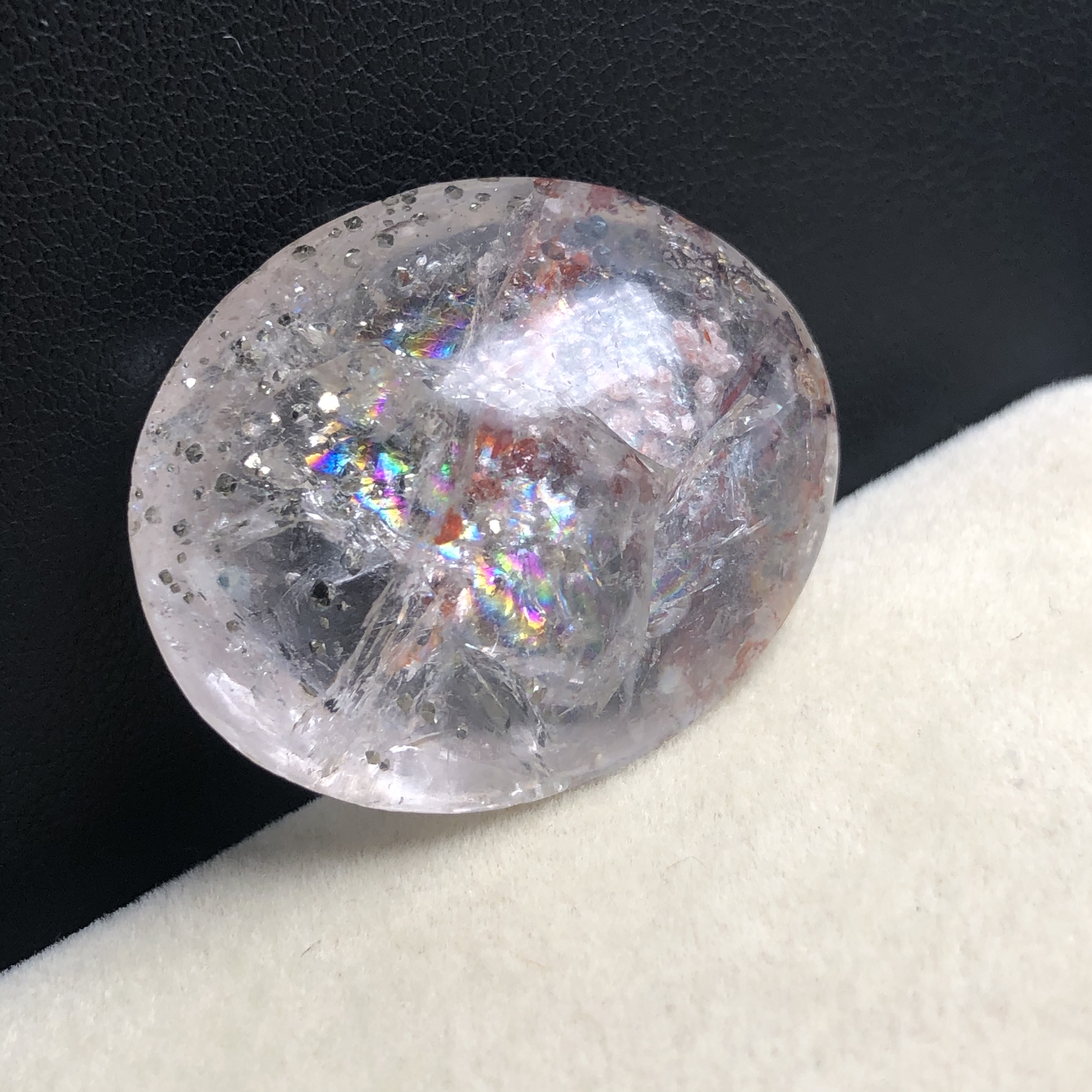 老货福利珍贵包裹体天然共生黄铜矿石水晶吊坠
