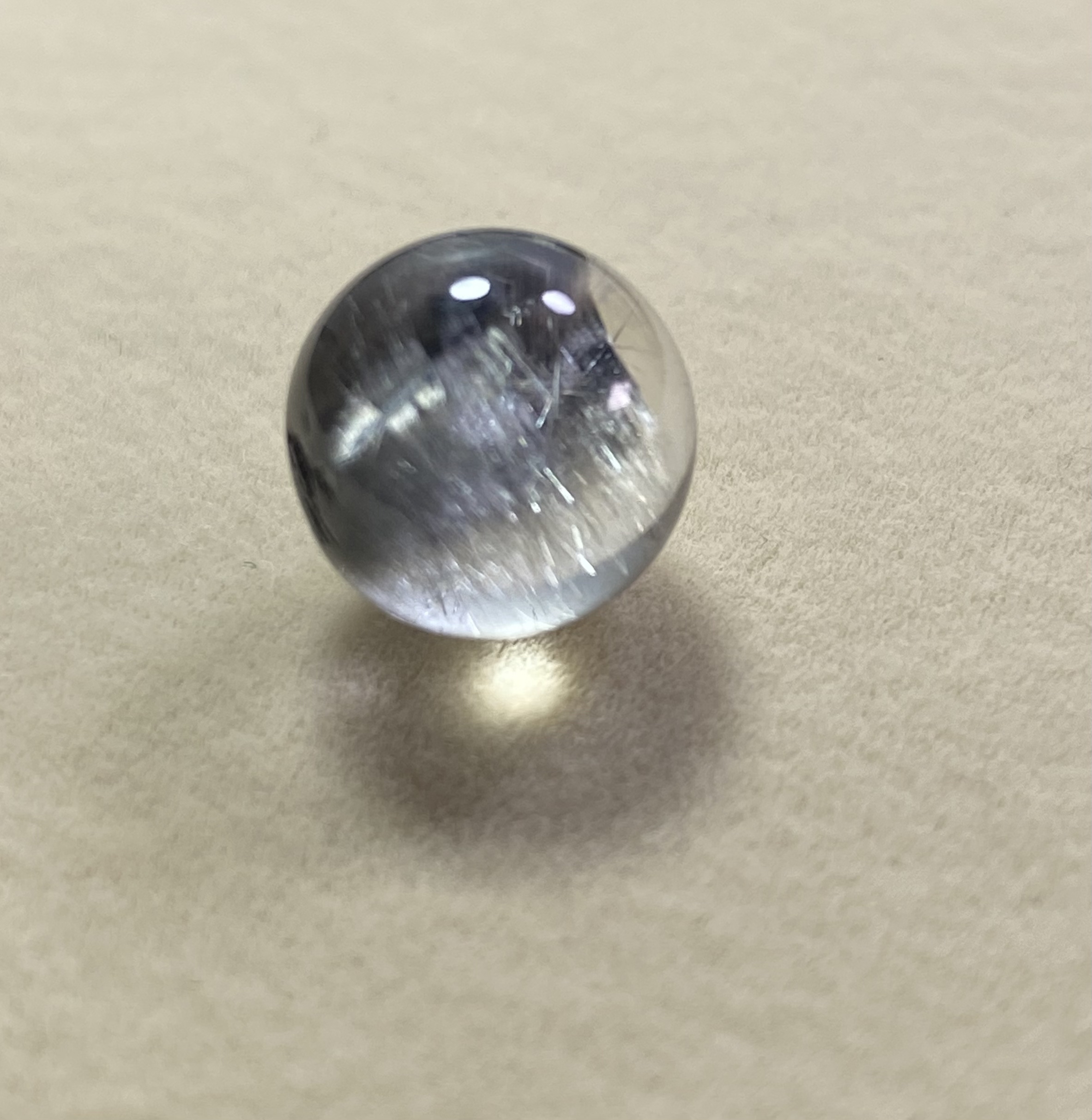 11.1mm（无任何优化和入胶）巴西天然超顺猫眼黑银钛晶花单珠吊坠