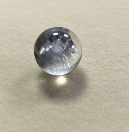 11.1mm（无任何优化和入胶）巴西天然超顺猫眼黑银钛晶花单珠吊坠