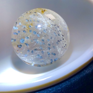 宇宙 老矿天然超七草莓单珠水晶球把玩 30.5mm 没有任何优化注胶