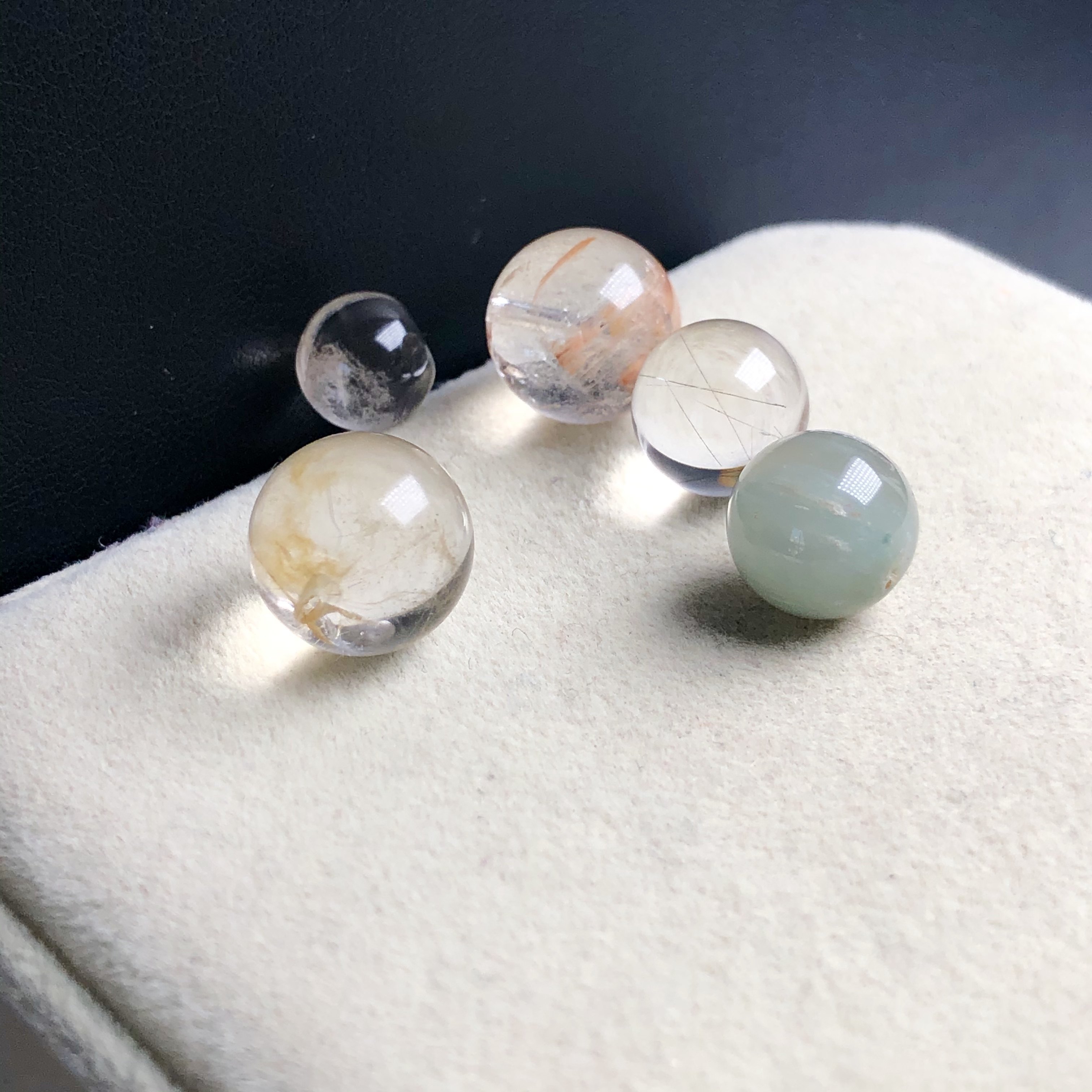 无任何优化天然水晶单珠5个一起亏本大漏