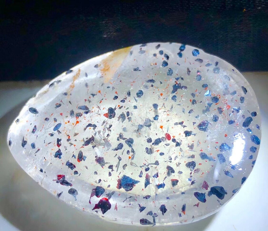 天然草莓水晶三轮骨干超七大吊坠