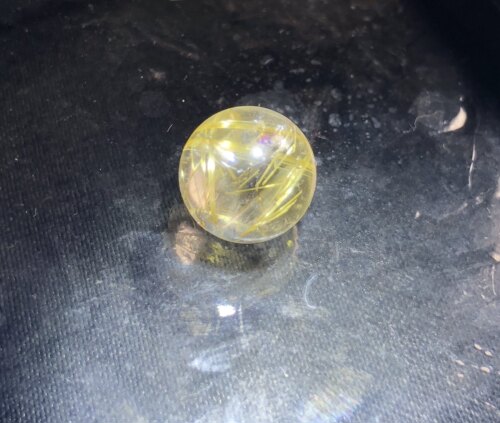 9.9毫米只做原矿无任何优化天然彩虹猫眼钛晶单珠