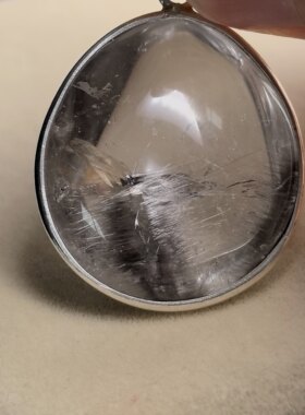 老货亏本回馈大漏玩家推荐珍贵精品天然黑银钛晶花水晶吊坠