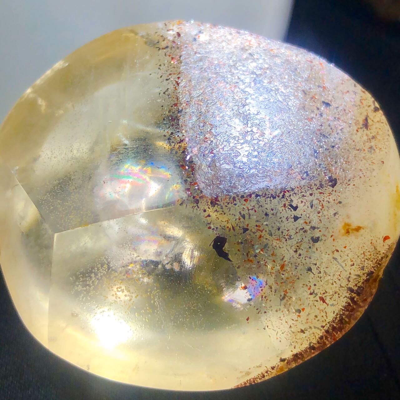 老货福利捡漏老矿天然巴西老矿彩虹草莓水晶原石把玩